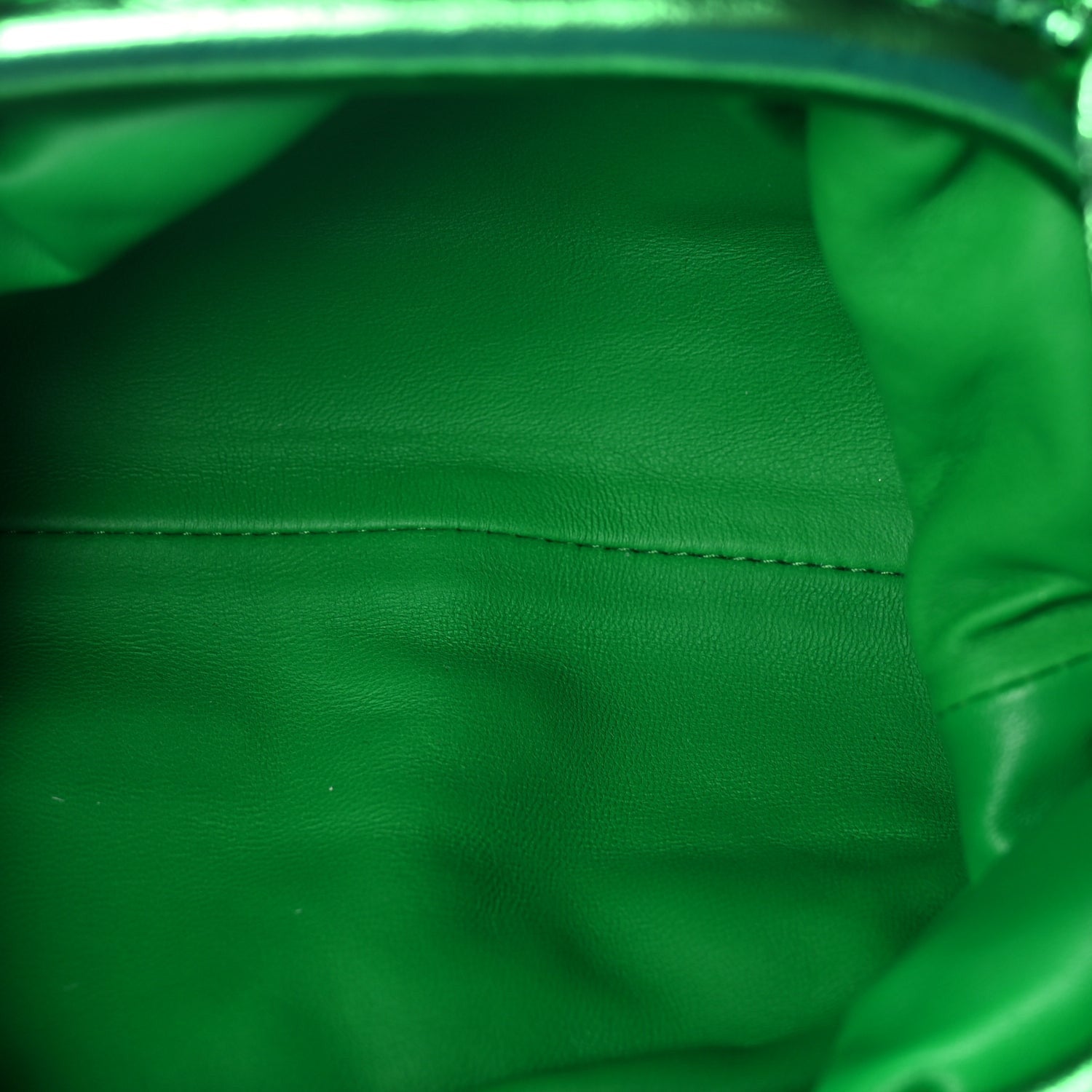 Bottega Veneta Metallic Nappa Intrecciato The Mini Pouch Parakeet 4 of 8