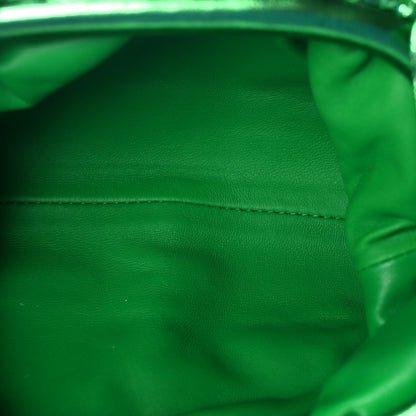 Bottega Veneta Metallic Nappa Intrecciato The Mini Pouch Parakeet 4 of 8