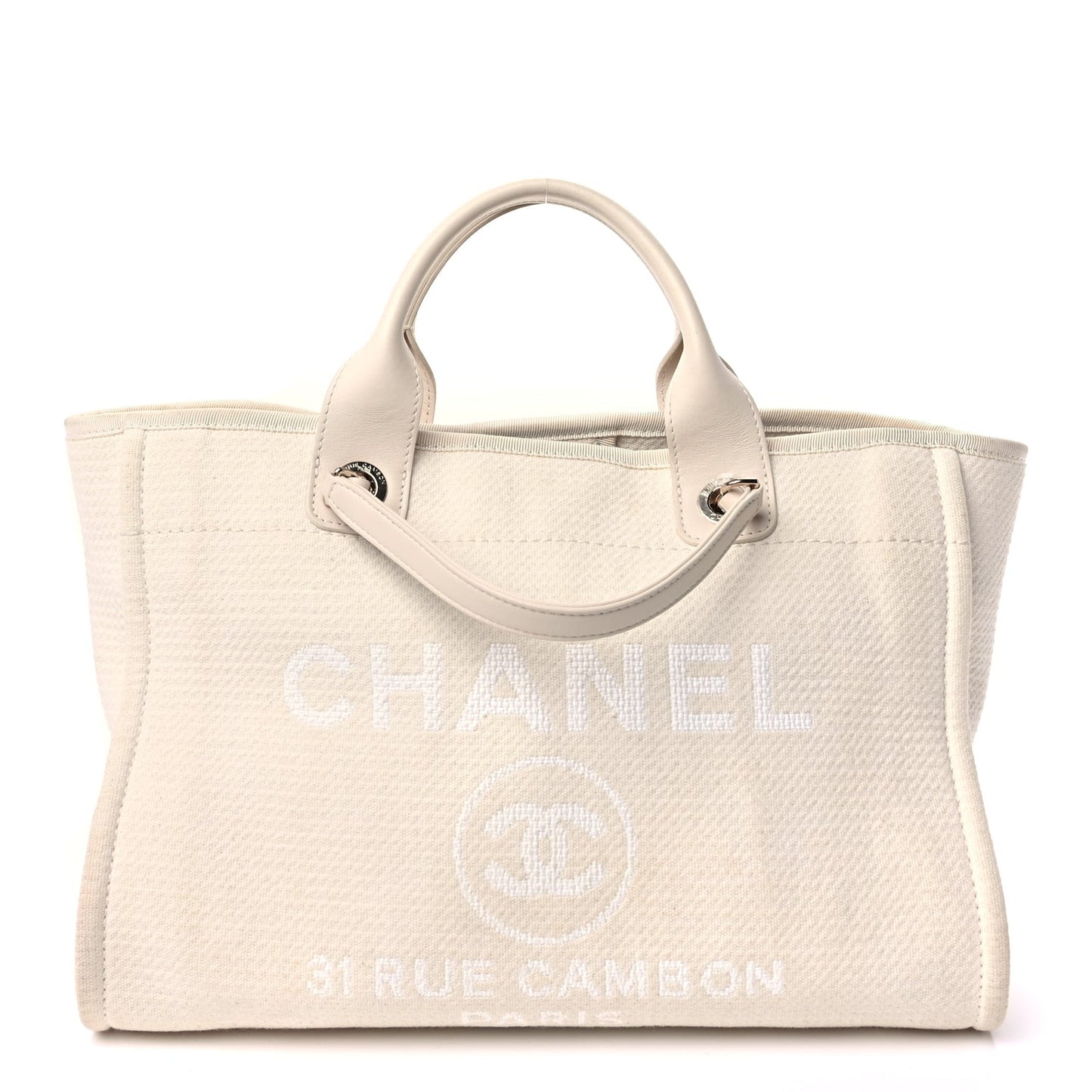 Mixed Fibers Small Deauville Tote  White
