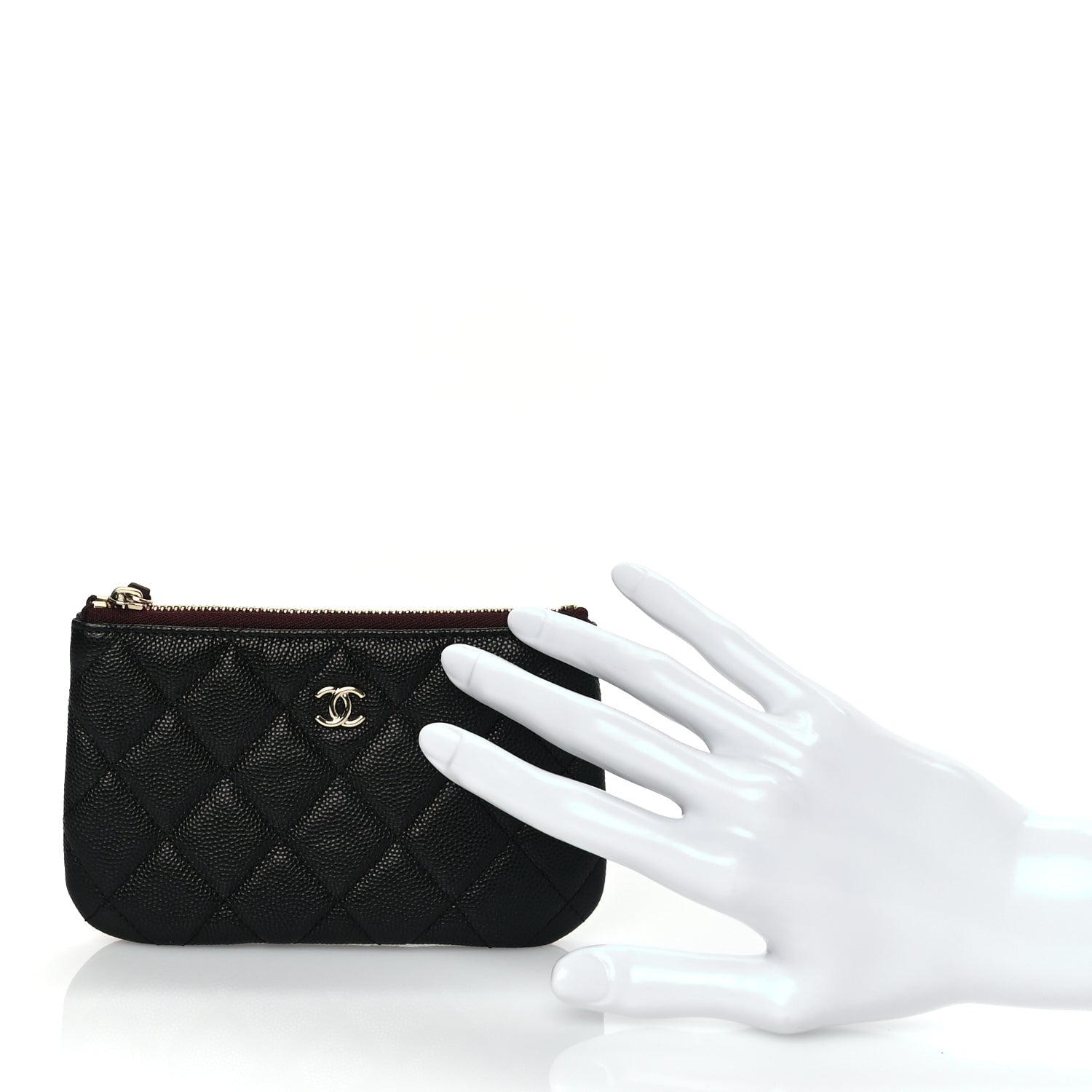 Chanel Caviar Quilted Small Cosmetic Case Black 2 of 9