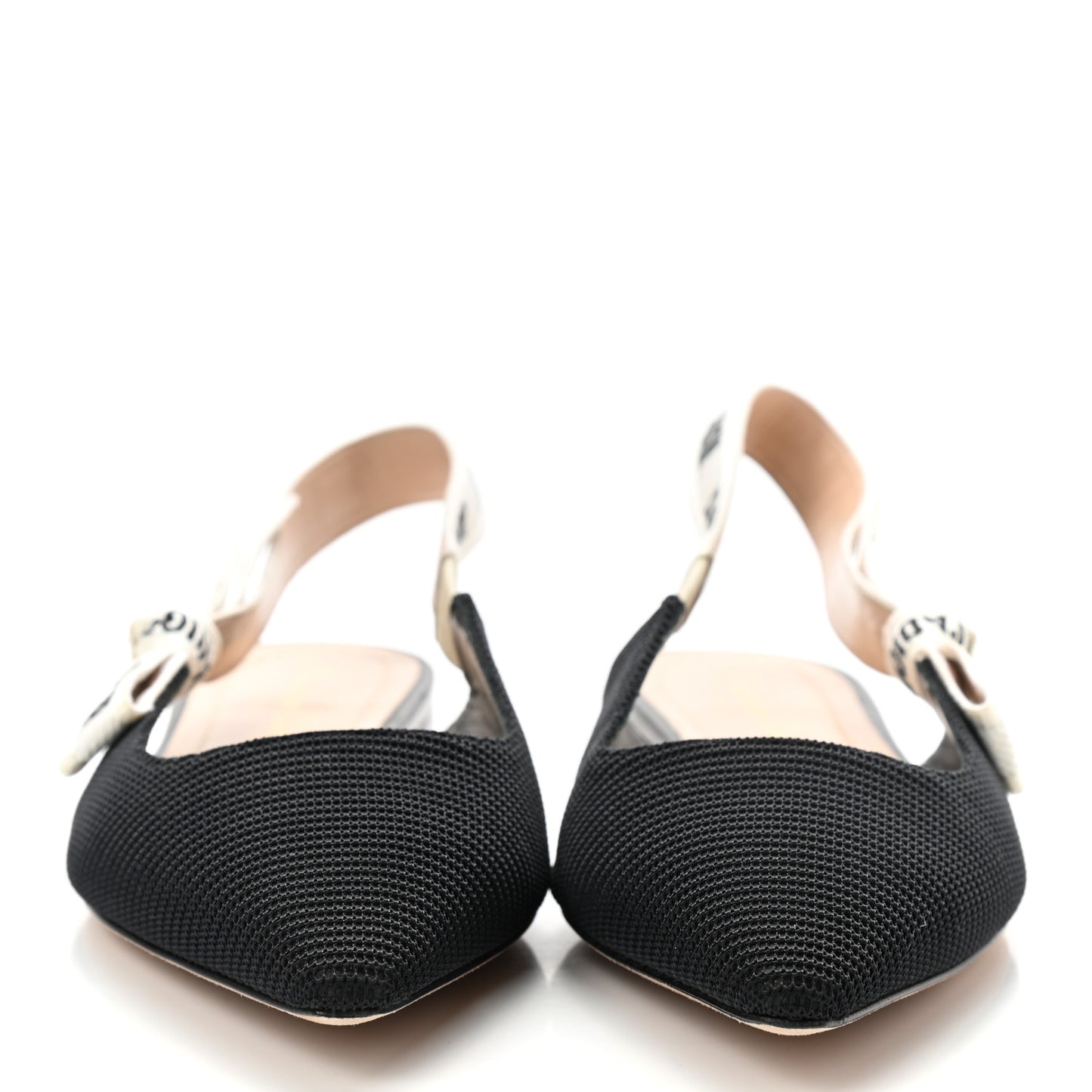 Technical Canvas Ribbon J'Adior Slingback Ballet Flats 36.5 Black