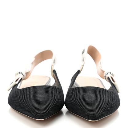 Christian Dior Technical Canvas Ribbon J'Adior Slingback Ballet Flats 36.5 Black 2 of 8