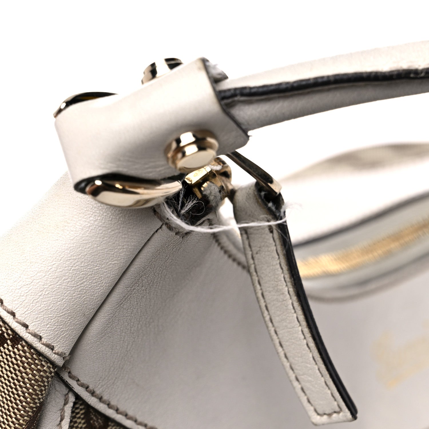 Gucci Monogram Large D Gold Hobo Off White 17 of 21