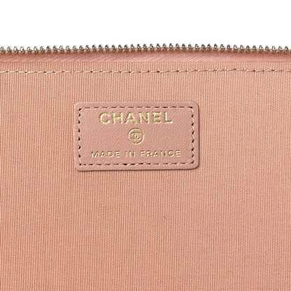 Chanel Lambskin Quilted Small Top Handle Vanity Case With Chain Beige 6 of 10