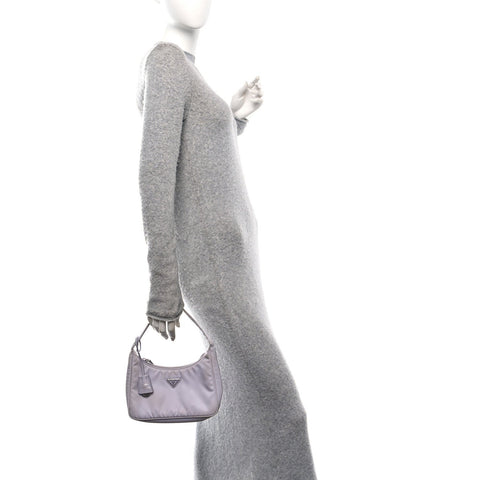 Tessuto Nylon Mini Re-Edition 2000 Bag Fiordaliso