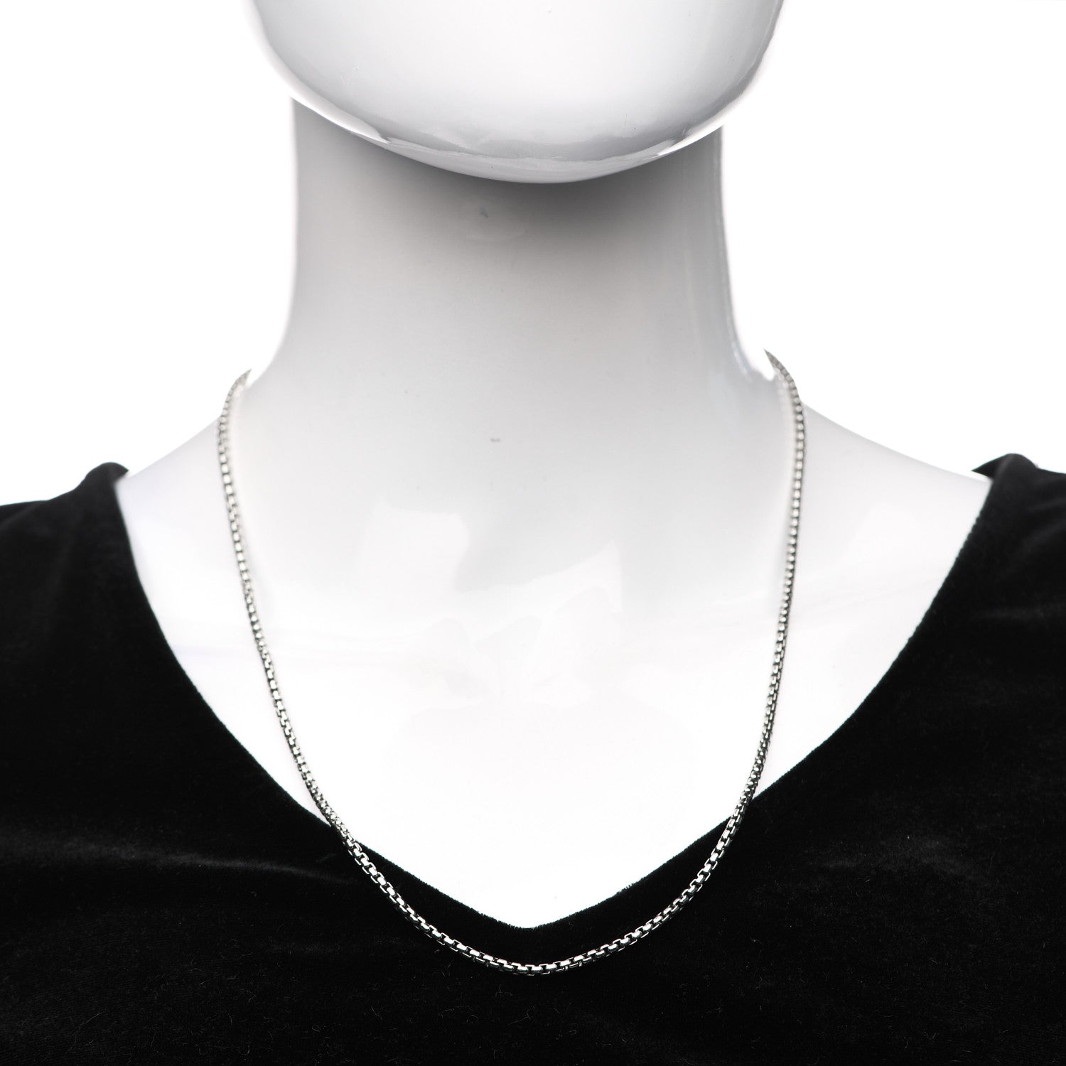 David Yurman Sterling Silver 2.7mm Small Box Chain Necklace 22" 2 of 5