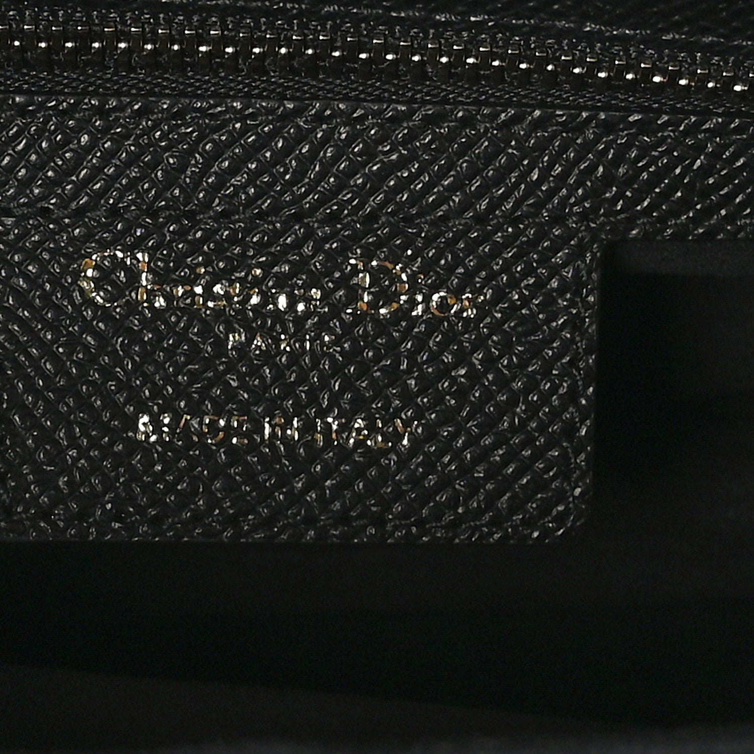 Christian Dior Grained Calfskin Saddle Bag With Strap Black 6 of 9