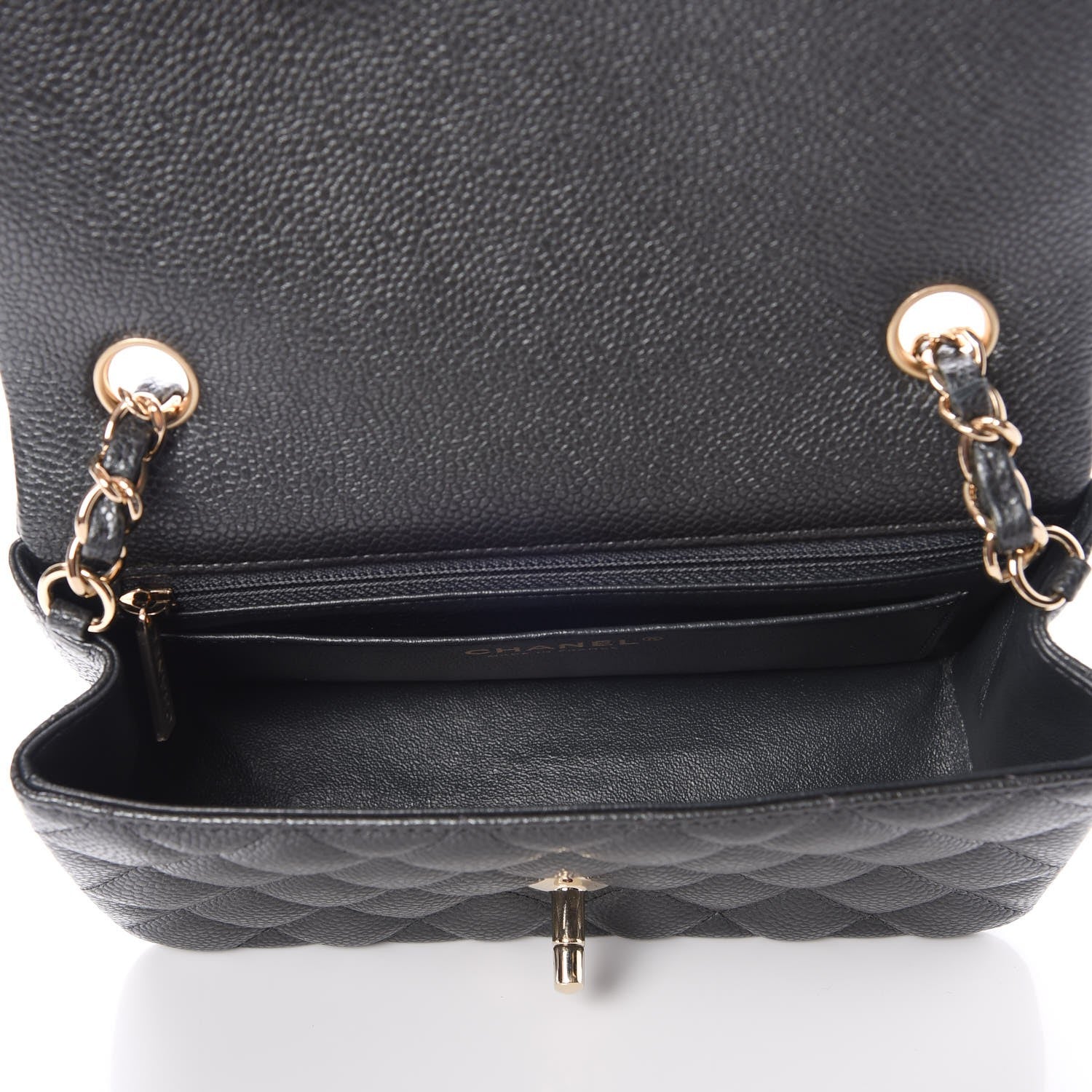 Chanel Caviar Quilted Mini Rectangular Flap Dark Grey 5 of 8