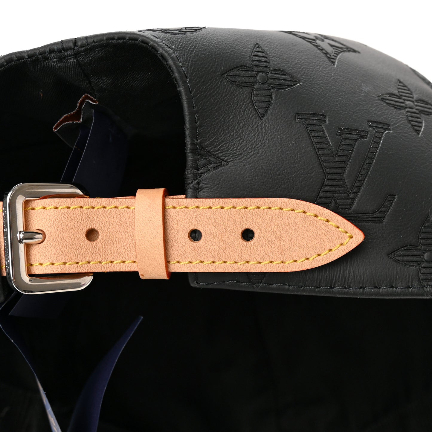 Calfskin Monogram Shadow Baseball Cap 60 Black