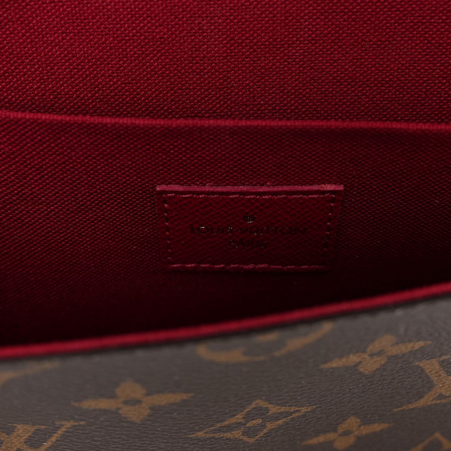 Monogram Pochette Felicie Chain Wallet Fuchsia