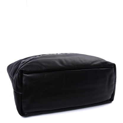 Saint Laurent Lambskin Wide Puffer Tote Black 3 of 8