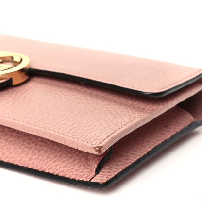 Gucci Dollar Calfskin Interlocking G Chain Wallet Soft Pink 8 of 10