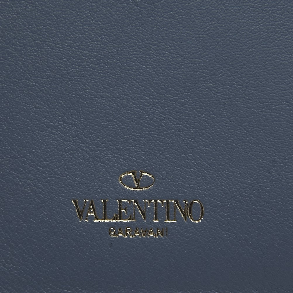 Calfskin Rockstud Continental Wallet London Stone