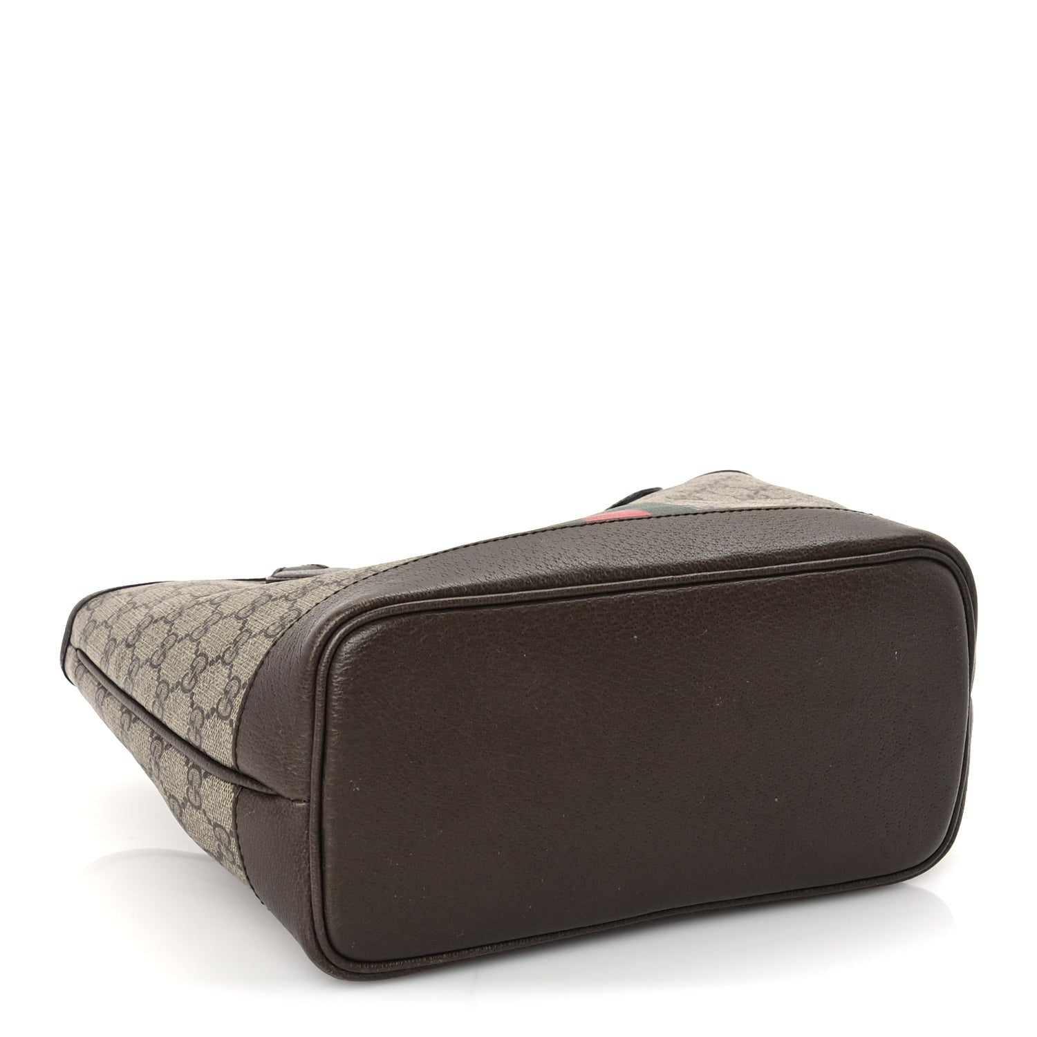 Gucci GG Supreme Monogram Textured Dollar Calfskin Web Small Ophidia Tote Beige Ebony New Acero 3 of 8