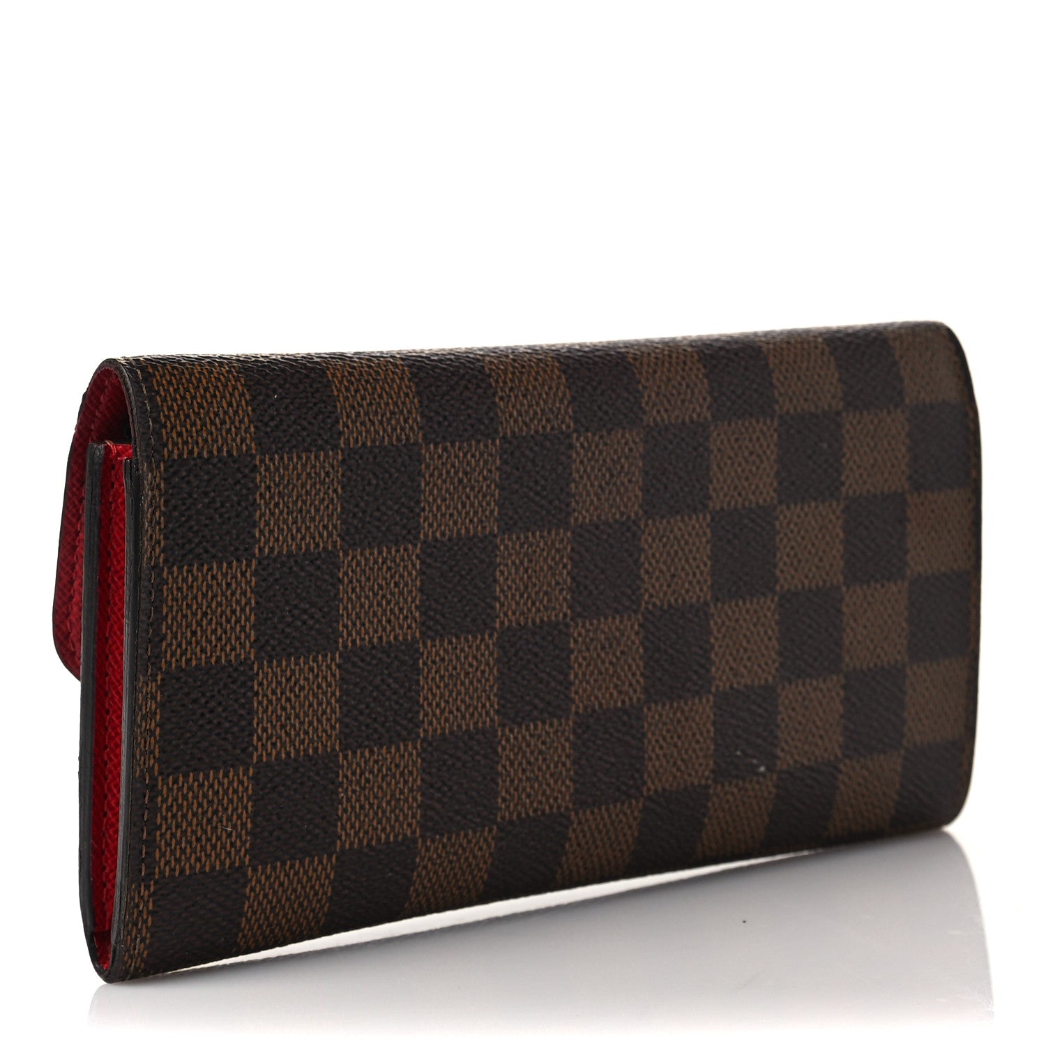 Louis Vuitton Damier Ebene Emilie Wallet Red 3 of 9