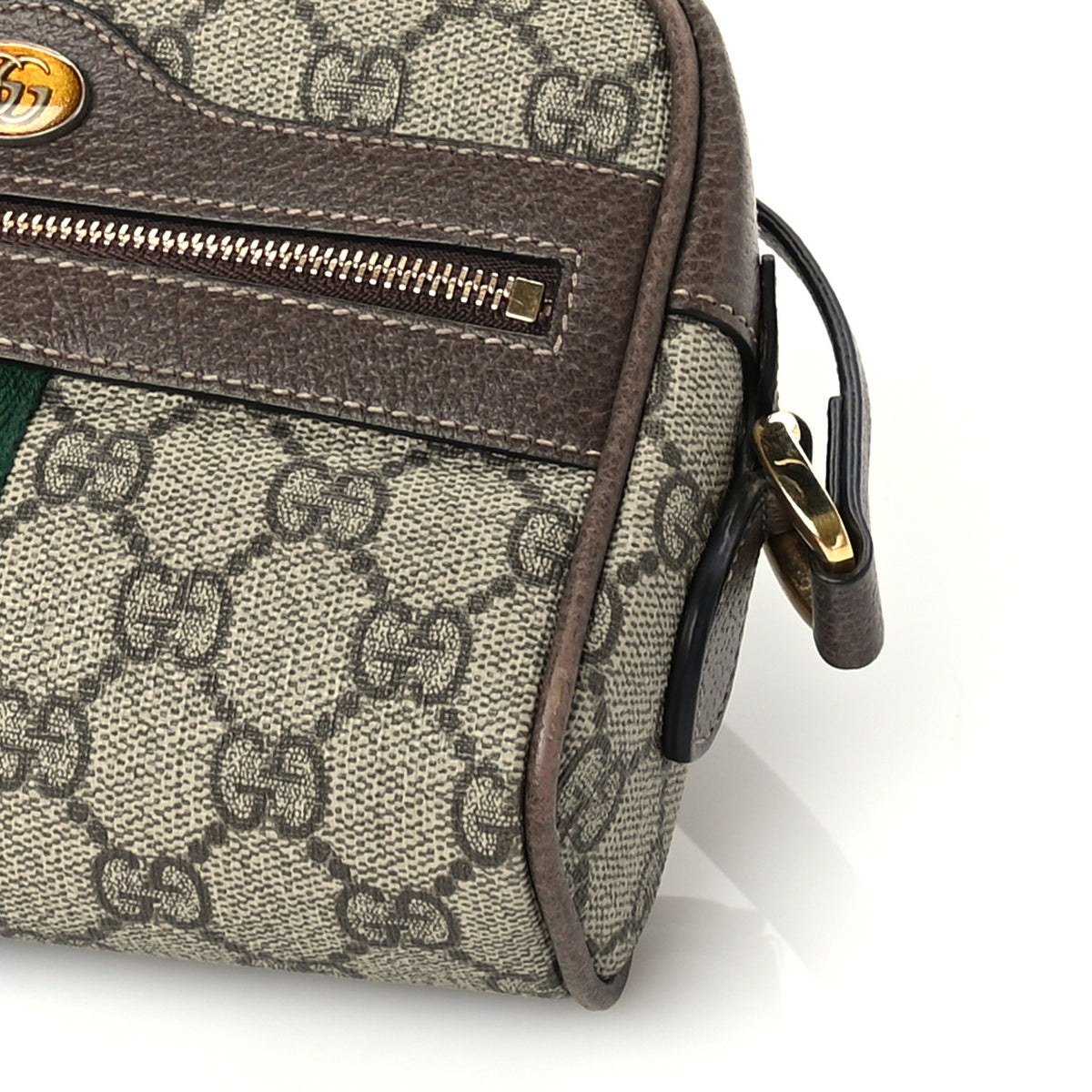 GG Supreme Monogram Web Mini Ophidia Shoulder Bag Brown