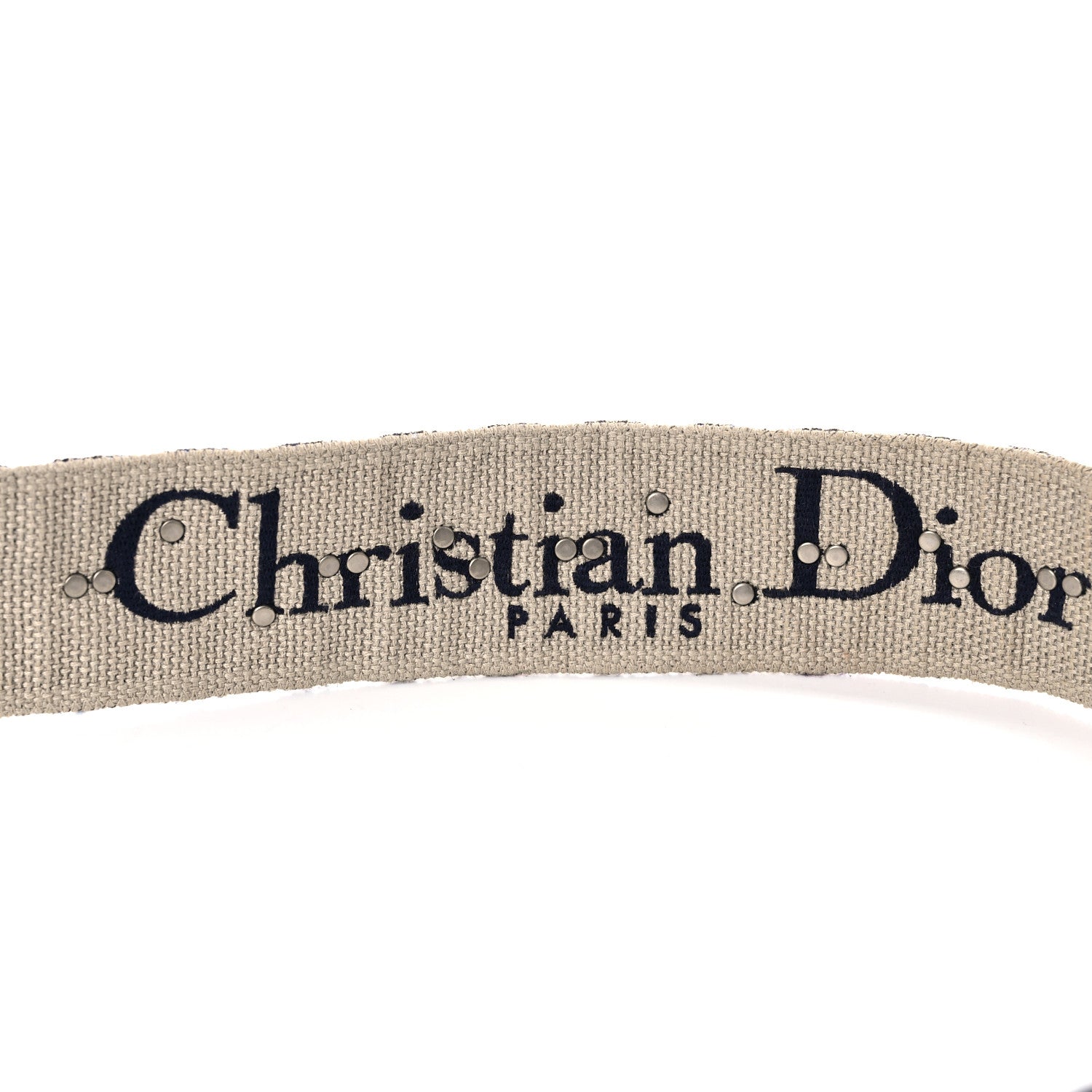 Christian Dior Oblique Studded Shoulder Strap Blue 5 of 10