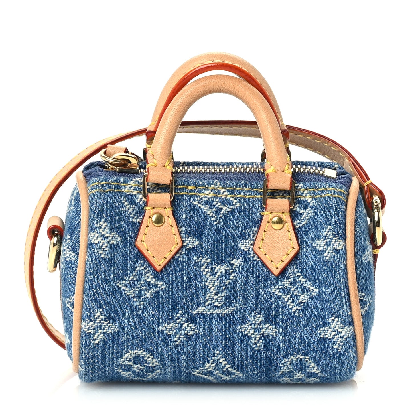 Monogram Micro Speedy Bag Charm Denim Sunset Blue