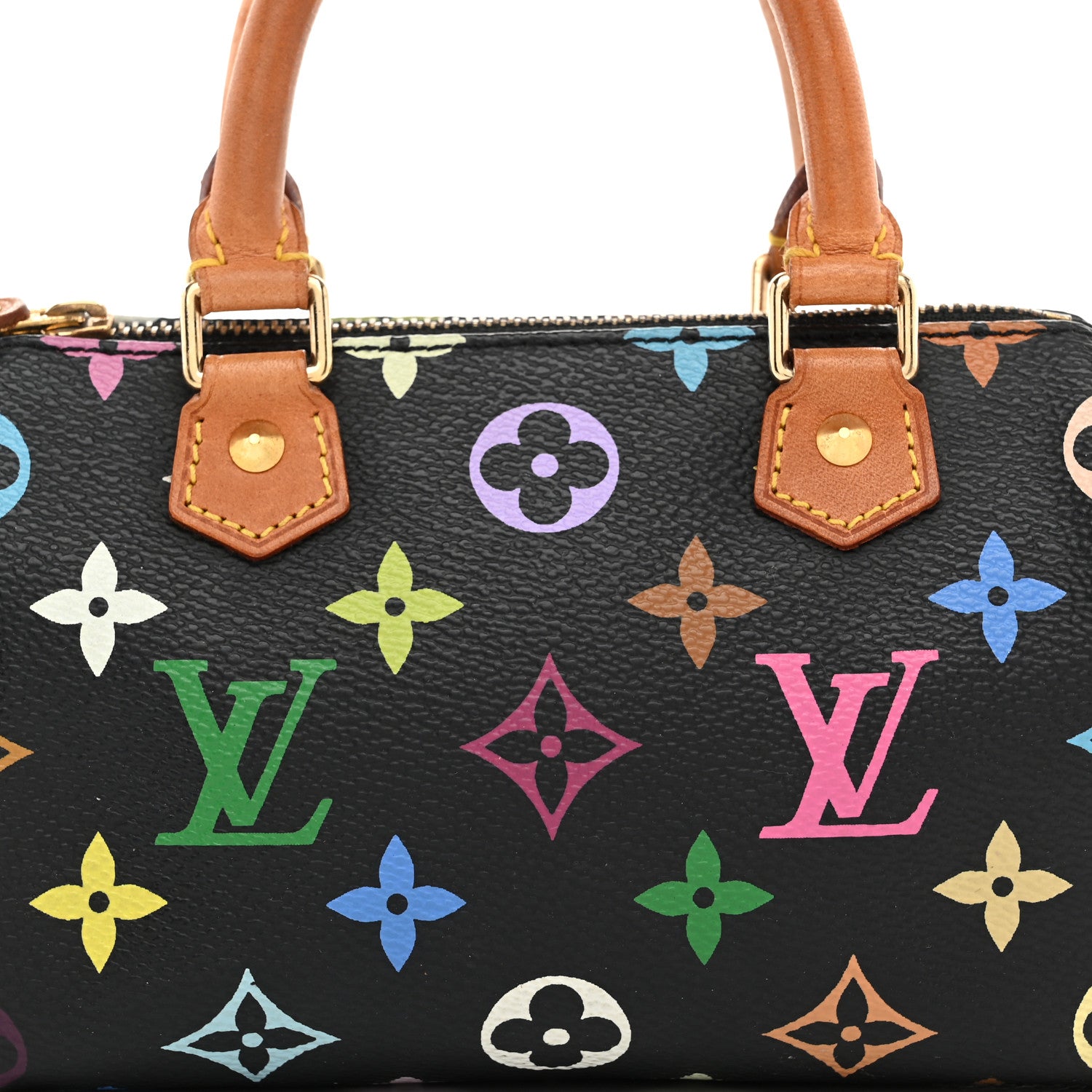 Louis Vuitton Monogram Multicolor Mini Sac HL Speedy Black 7 of 9