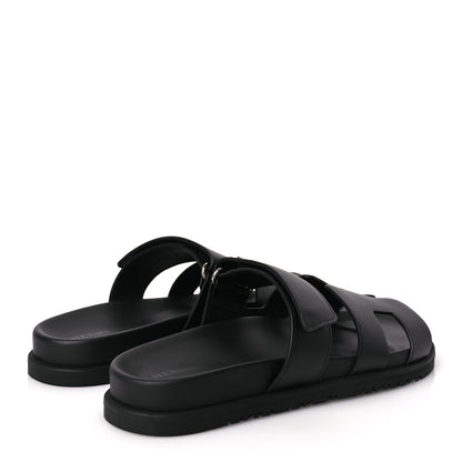 Hermes Calfskin Womens Chypre Sandals 38 Black 5 of 9