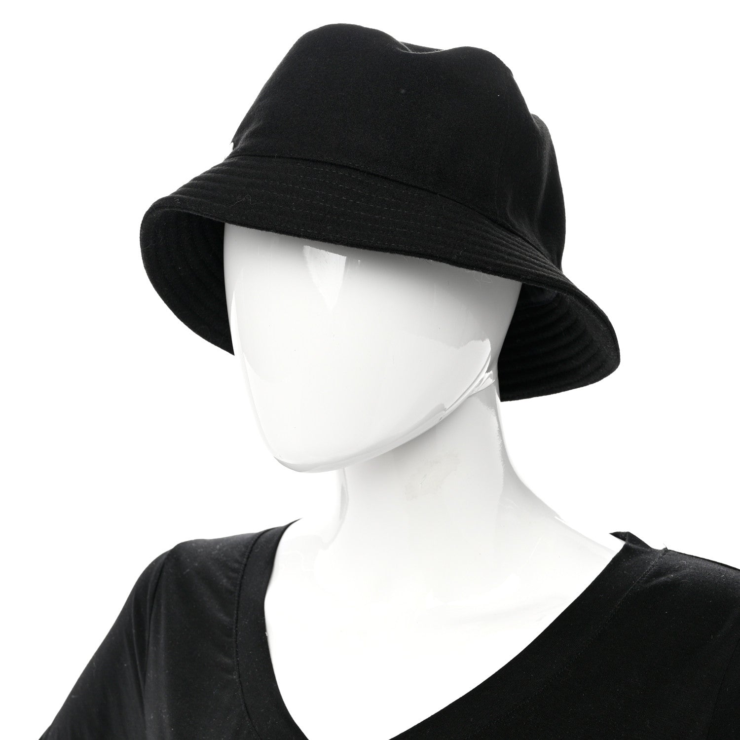 Hermes Cashmere Calvi Bucket Hat 58 Black 2 of 8