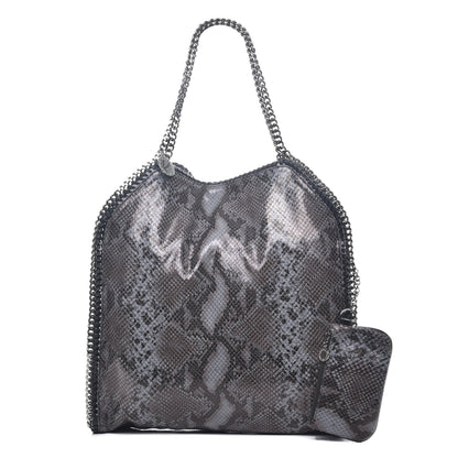 Stella McCartney Eco Python Big Falabella Tote Dark Grey 3 of 10