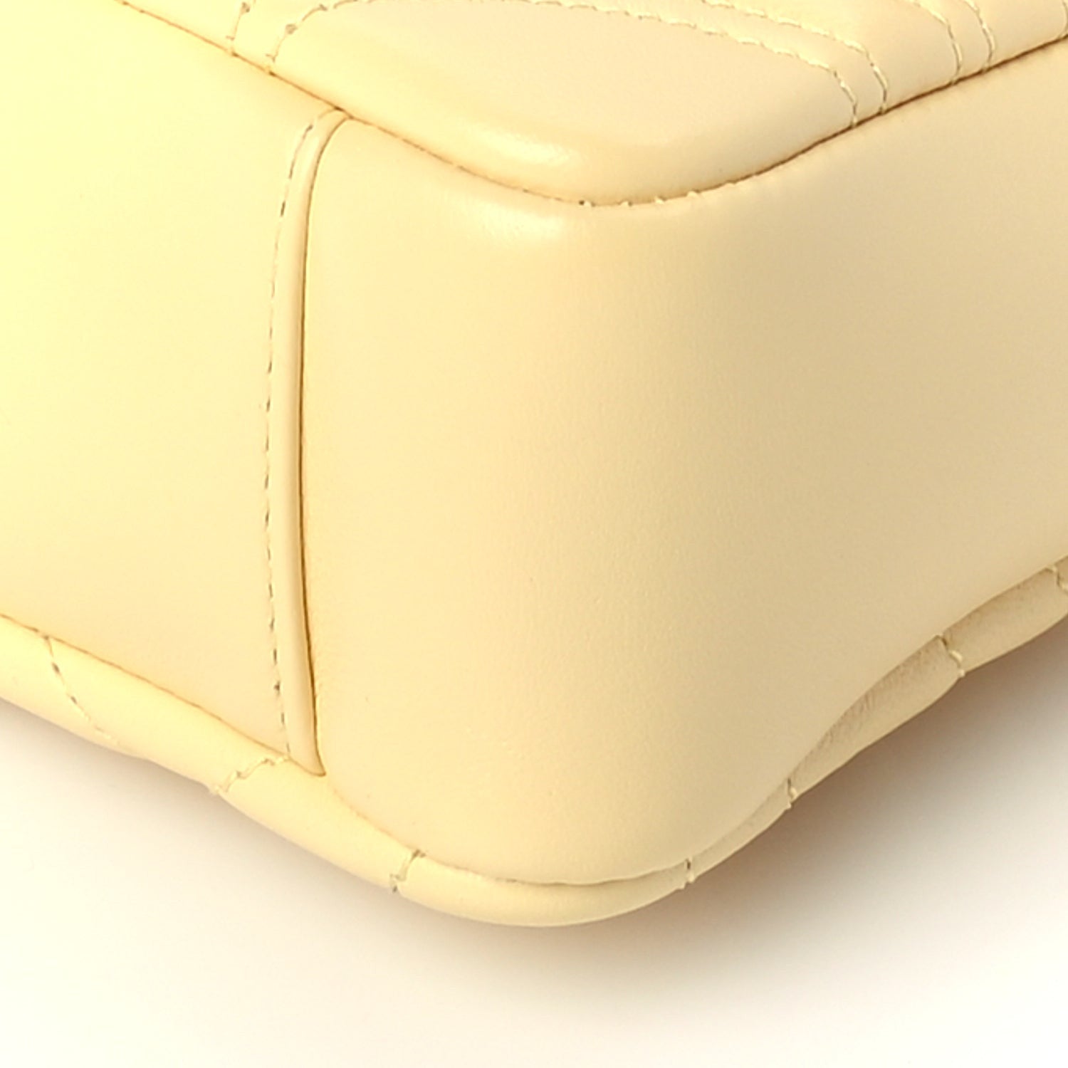 Gucci Lambskin Matelasse Small GG Marmont Shoulder Bag  Yellow 8 of 8