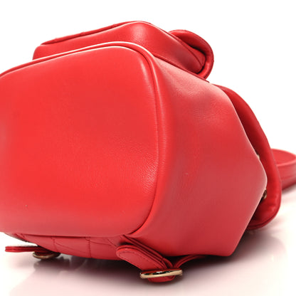 Chanel Lambskin Quilted Small Duma Drawstring Backpack Red 10 of 10