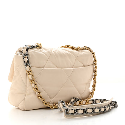 Chanel Lambskin Quilted Medium Chanel 19 Flap Beige 2 of 11