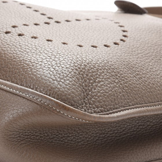 Hermes Taurillon Clemence Evelyne III GM Etoupe 11 of 12