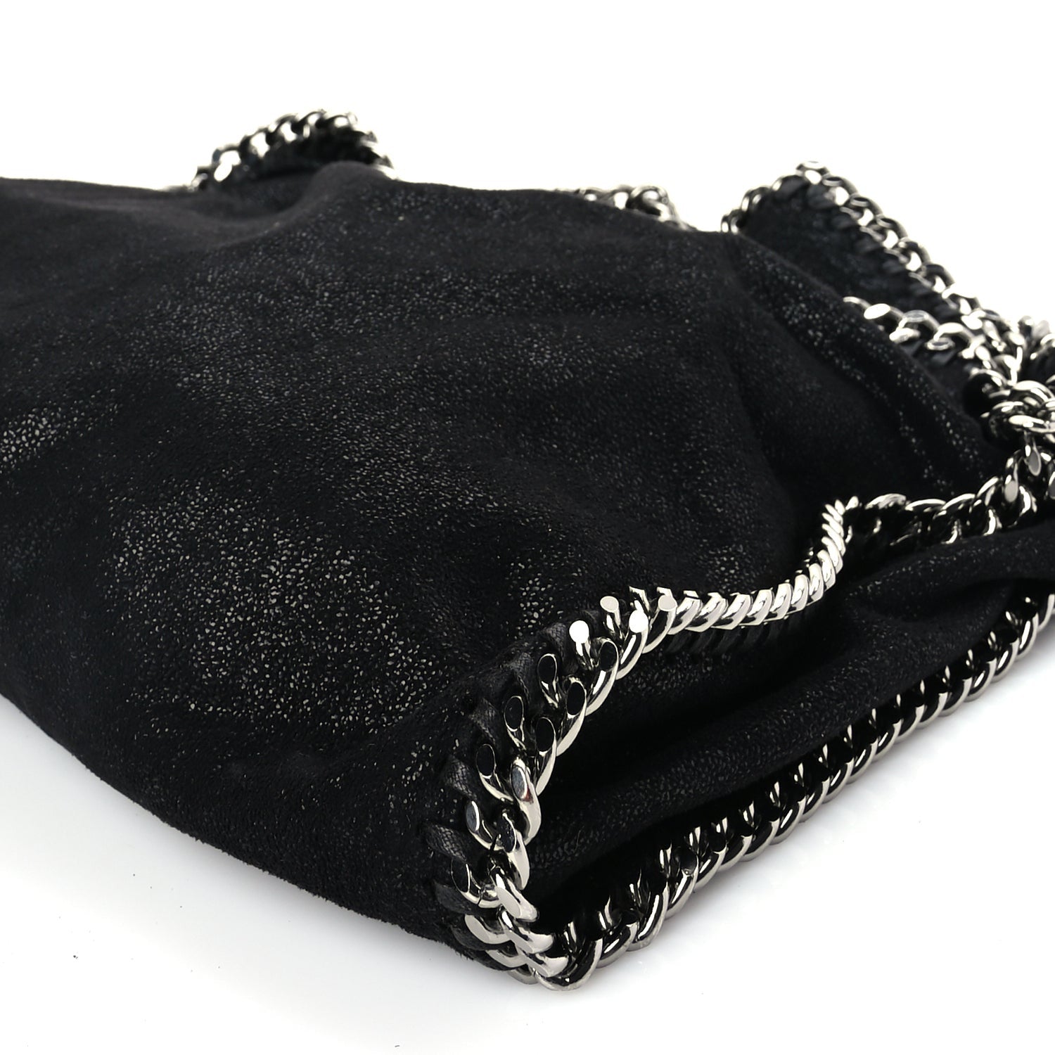 Stella McCartney Shaggy Deer Falabella Fold Over Tote Black 8 of 8
