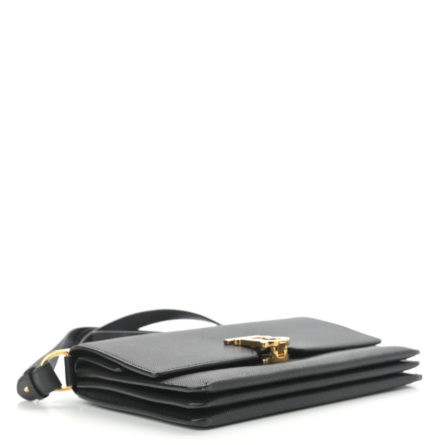 Grained Calfskin Small TB Bag Black
