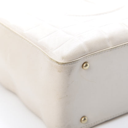 Chanel Lambskin Quilted Chocolate Bar Tote White 9 of 20
