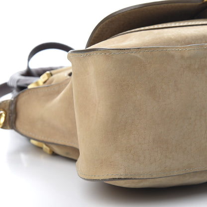 Chloe Nubuck Medium Marcie Satchel Greige 9 of 17