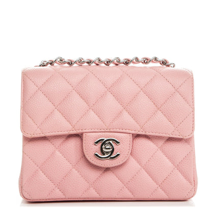 Chanel Caviar Quilted Mini Square Flap Pink 1 of 7