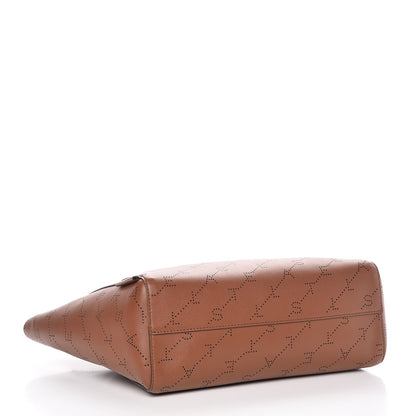 Stella McCartney Eco Alter Nappa Perforated Logo Tote Brown 4 of 8