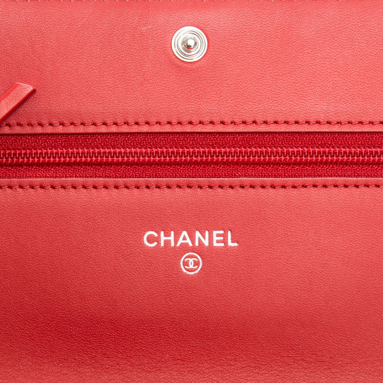 Chanel Caviar Timeless CC Wallet On Chain WOC Coral 6 of 8