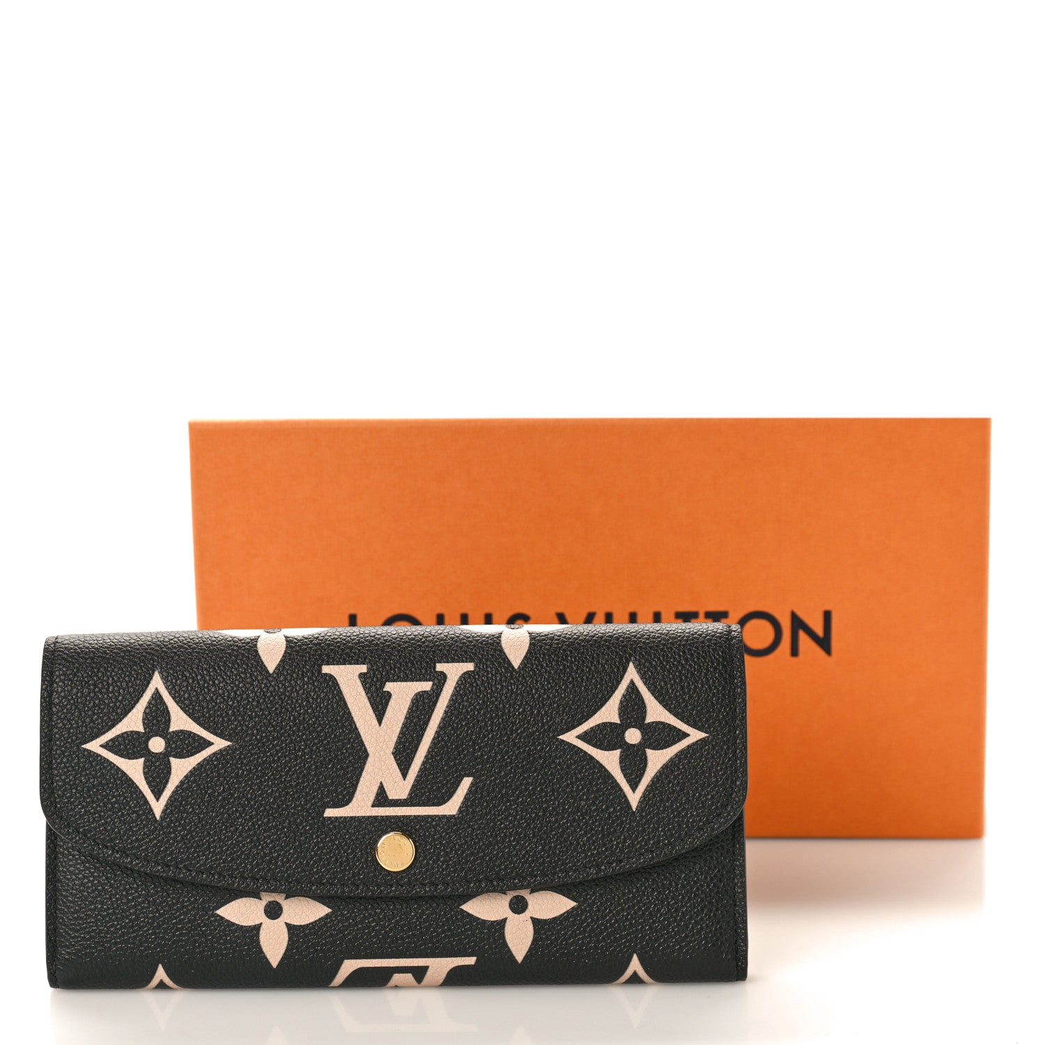 Louis Vuitton Empreinte Monogram Giant Emilie Wallet Black Beige 7 of 7
