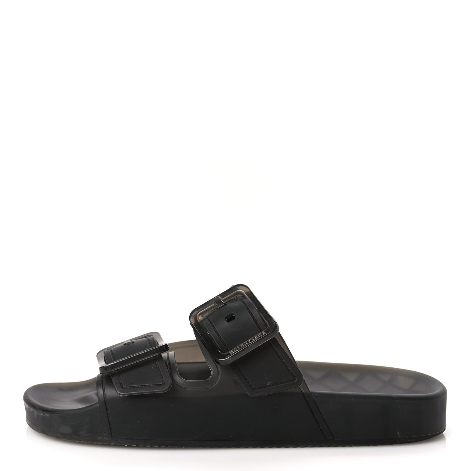 Balenciaga Technical Polyurethane Mallorca Slide Sandals 38 Black 1 of 6