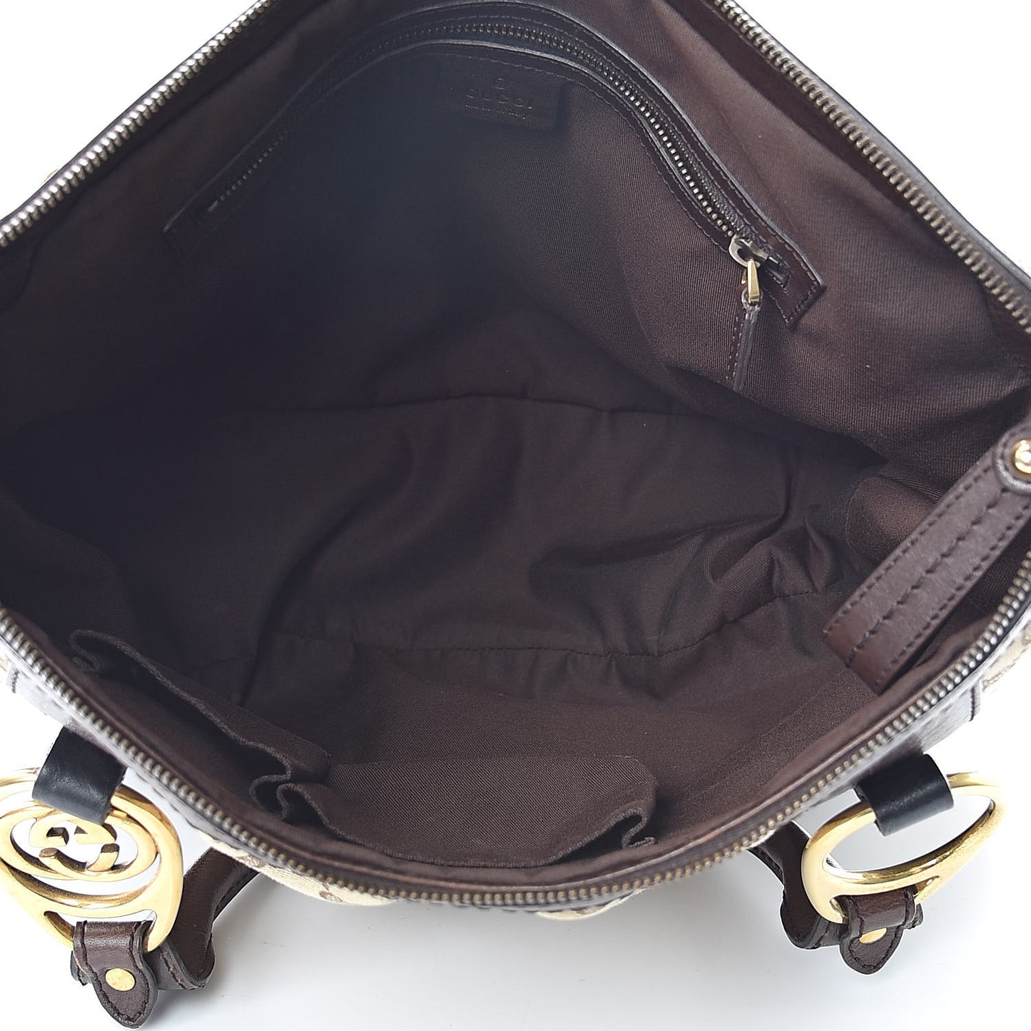 Monogram Interlocking G Tote Dark Brown