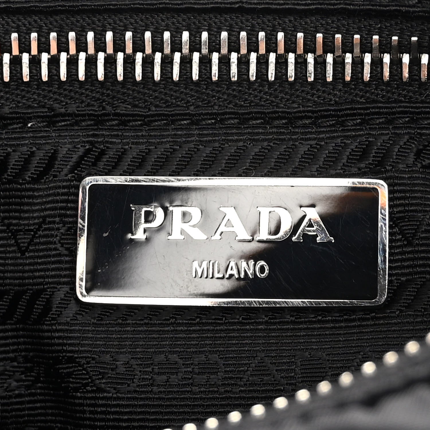 Prada Tessuto Nylon Triangle Quilted Padded Patchwork System Shoulder Bag Black 7 of 10