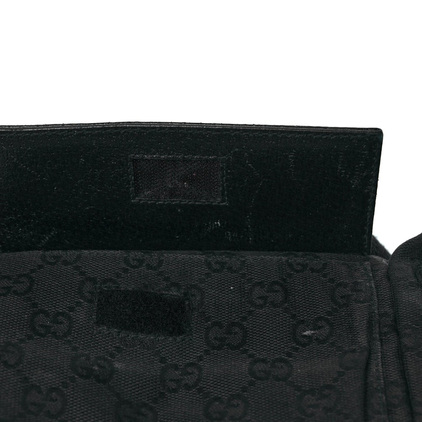 GG Monogram Double Pocket Belt Bag Black