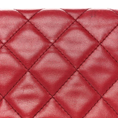 Chanel Lambskin Quilted Messenger Bag Red 7 of 9