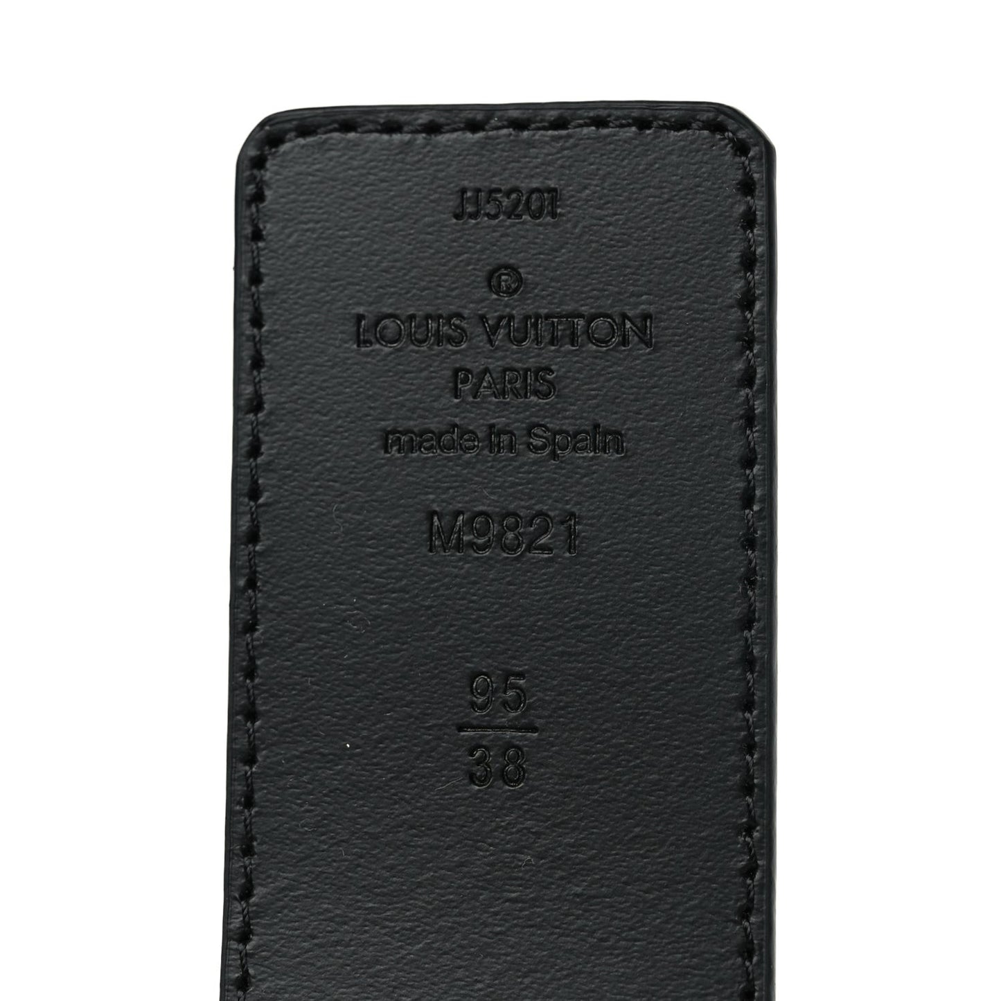 Calfskin Monogram 40mm LV Initiales Reversible Belt 95 38 Black
