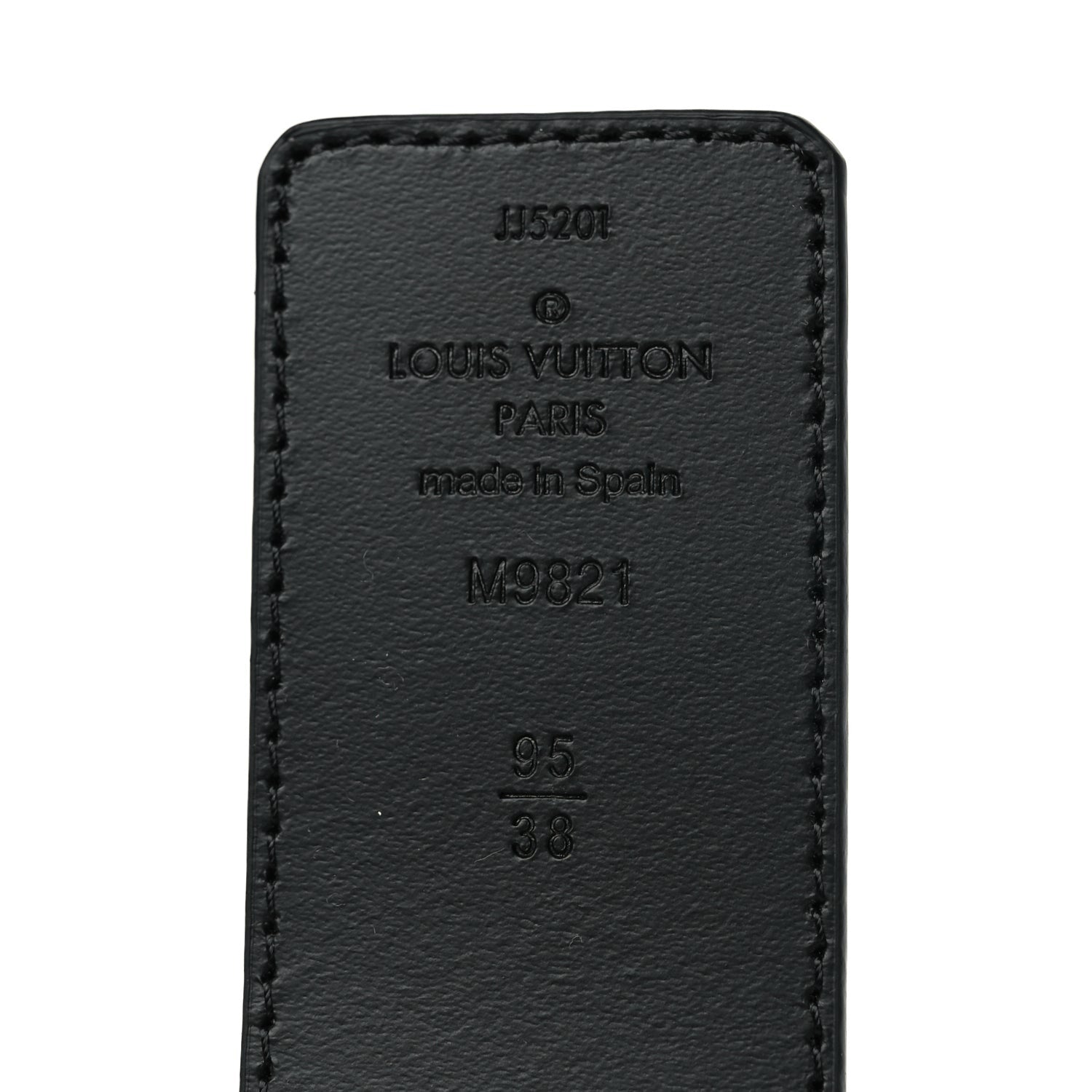 Louis Vuitton Calfskin Monogram 40mm LV Initiales Reversible Belt 95 38 Black 3 of 5