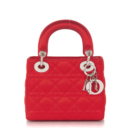 Christian Dior Satin Cannage Mini Lady Dior Red 1 of 7