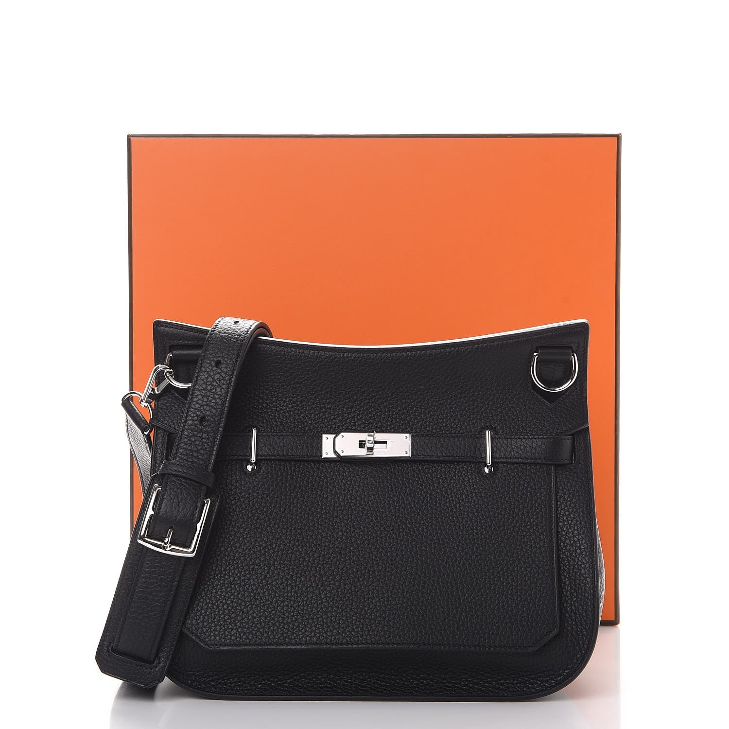 Hermes Taurillon Clemence Jypsiere 28 Black 8 of 8