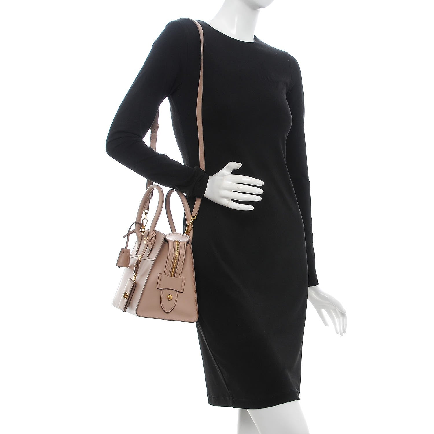 Prada Saffiano City Calf Small Esplanade Tote Cipria 2 of 8