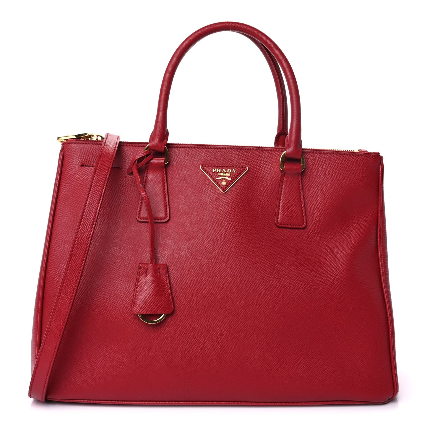 Saffiano Lux Extra Large Galleria Double Zip Tote  Fuoco