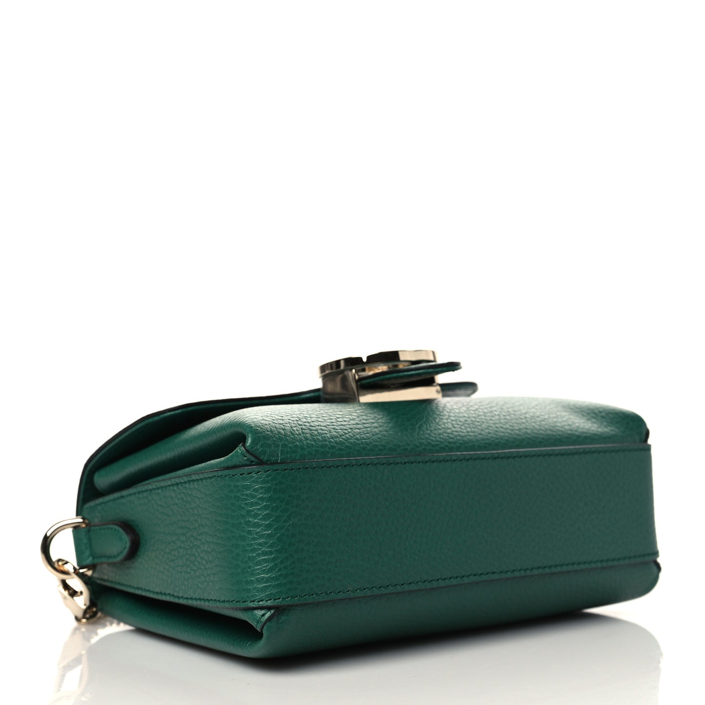 Dollar Calfskin Interlocking G Crossbody Bag Emerald